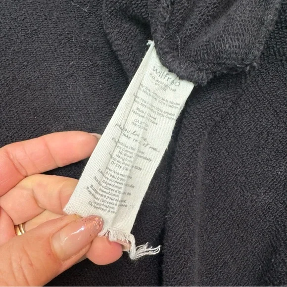 Aritzia Wilfred Diderot Open Front Cocoon Cardigan Sweater Black Size M - Picture 12 of 12